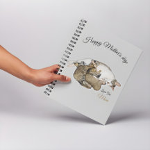 かわいい母猫と子猫のカスタム手帳