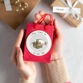 かわいい母猫と子猫カスタム丸ステッカー ラウンドシール