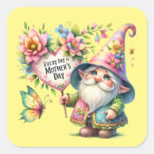 かわいい毎日の母の日の格言 スクエアシール (正面)