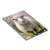 かわいい毛のふわふわした羊 ノートブック (右側)