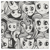 かわいい毛の女の子 ファブリック (クローズアップ)