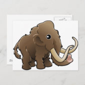 かわいい毛フレンドリーのマンモス ポストカード (正面/裏面)