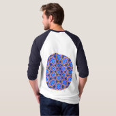 かわいい毛皮の花柄 Tシャツ (裏面フル)