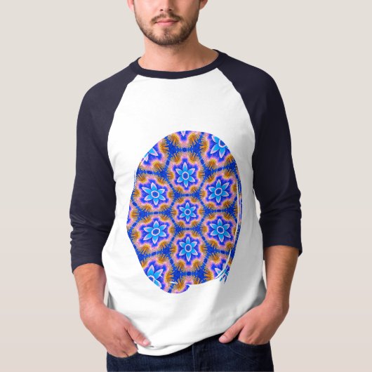 かわいい毛皮の花柄 Tシャツ (正面)