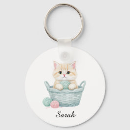 かわいい毛糸の子猫キーホルダー キーホルダー