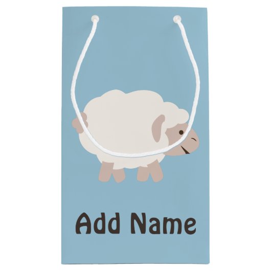 かわいい毛織りの子羊 スモールペーパーバッグ (裏面)