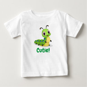 かわいい毛虫のベビーTシャツ ベビーTシャツ