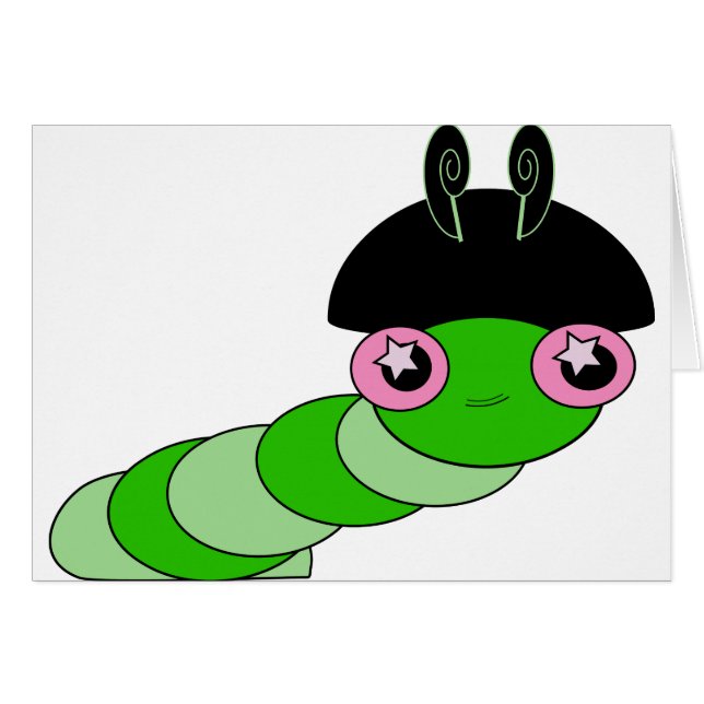 かわいい毛虫 (正面横)