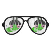 かわいい毛虫 アビエーターサングラス (正面)