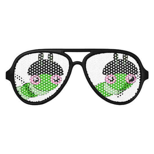 かわいい毛虫 アビエーターサングラス (正面)