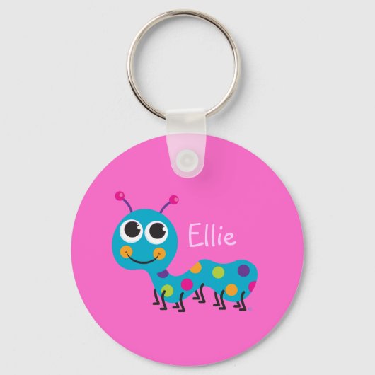 かわいい毛虫 キーホルダー (正面)