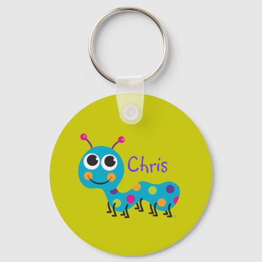 かわいい毛虫 キーホルダー (正面)