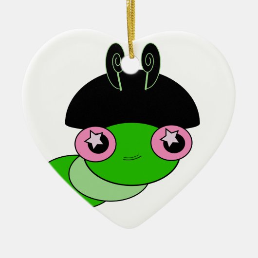 かわいい毛虫 セラミックオーナメント (正面)