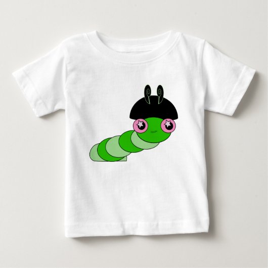 かわいい毛虫 ベビーTシャツ (正面)