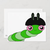 かわいい毛虫 ポストカード (正面/裏面)
