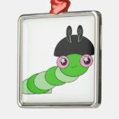 かわいい毛虫 メタルオーナメント (左)