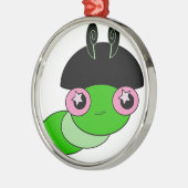 かわいい毛虫 メタルオーナメント (左)