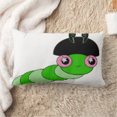 かわいい毛虫 ランバークッション (ブランケット)