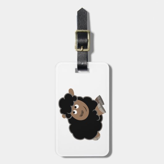 かわいい気さくな漫画の羊のラゲッジタグ ラゲッジタグ (正面縦)