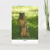 かわいい気のあるそぶりをしたリスのパン | ハッピーアニバーサリー カード (裏面)