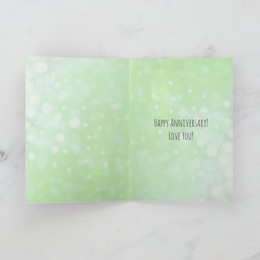 かわいい気のあるそぶりをしたリスのパン | ハッピーアニバーサリー カード (内部)