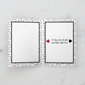 かわいい気のあるそぶりをしたロマンチックなアイスクリームコーンカード カード (内部)