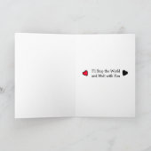 かわいい気のあるそぶりをしたロマンチックなアイスクリームコーン カード (内部)