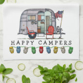 かわいい気流のキャンピングカー旅行トレーラー キッチンタオル (折り畳み)