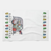 かわいい気流のキャンピングカー旅行トレーラー キッチンタオル (横)