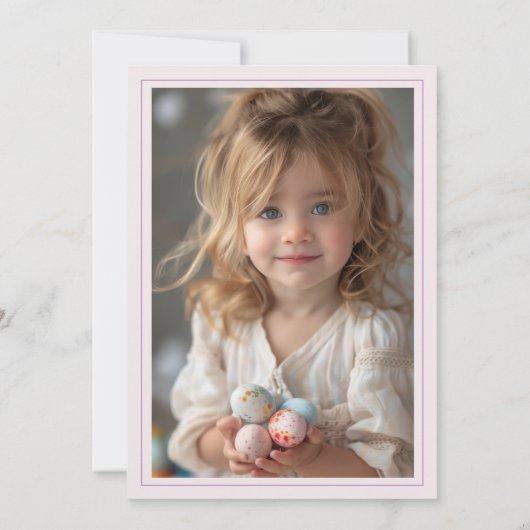 かわいい気球の誕生日 招待状 (裏面)