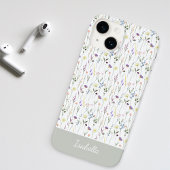 かわいい水かわいらし色の野パーソナライズされた花 Case-Mate iPhoneケース