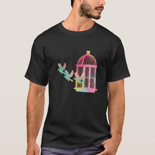 かわいい水のカラーケージ Tシャツ (正面)