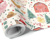 かわいい水のカラーファームクリスマスパーティー ラッピングペーパー (ロールコーナー)