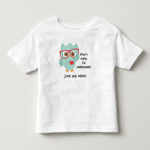 かわいい水のフクロウwガラス! 素晴らしい、ちょうどMiMiを頼んで下さい! トドラーTシャツ