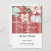 かわいい水の色かぼちゃのフローラ 招待状 (正面)