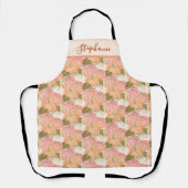 かわいい水の色かぼちゃパッチ名前をカスタムする エプロン (正面)