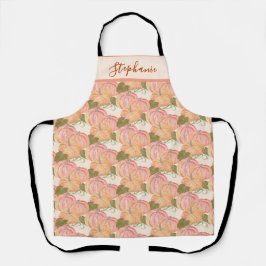 かわいい水の色かぼちゃパッチ名前をカスタムする エプロン