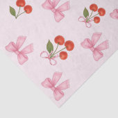 かわいい水の色さくらんぼピンクボウコケットギフト 薄葉紙 (詳細)