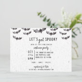 かわいい水の色のこうもり不気味ハロウィーン 招待状 (スタンド正面)