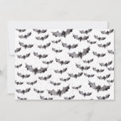 かわいい水の色のこうもり不気味ハロウィーン 招待状 (裏面)