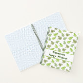 かわいい水の色のカエルのホッププランナーおもしろい自然 ノートブック (内部)