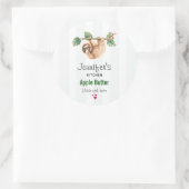 かわいい水の色のナマケモノのキッチン ラウンドシール (バッグ)