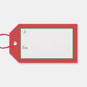 かわいい水の色のバードハウスクリスマスホリデー ギフトタグ (裏面横)