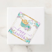 かわいい水の色のフローラヒックと卵のイースター フェイバータグ (インサイチュ)