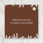 かわいい水の色のベビークマパーティー フェイバータグ (裏面)