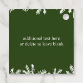 かわいい水の色のベビークマパーティー フェイバータグ (裏面)