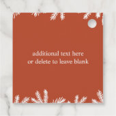 かわいい水の色のベビークマパーティー フェイバータグ (裏面)