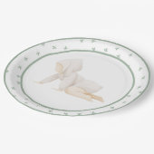 かわいい水の色のベビークロール赤ちゃんシャワー ペーパープレート (アングル)