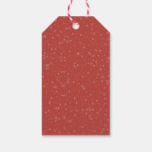 かわいい水の色のポメラニア犬ドッグメリークリスマス ギフトタグ (裏面)