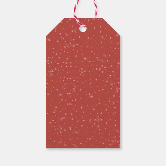 かわいい水の色のポメラニア犬ドッグメリークリスマス ギフトタグ (裏面)